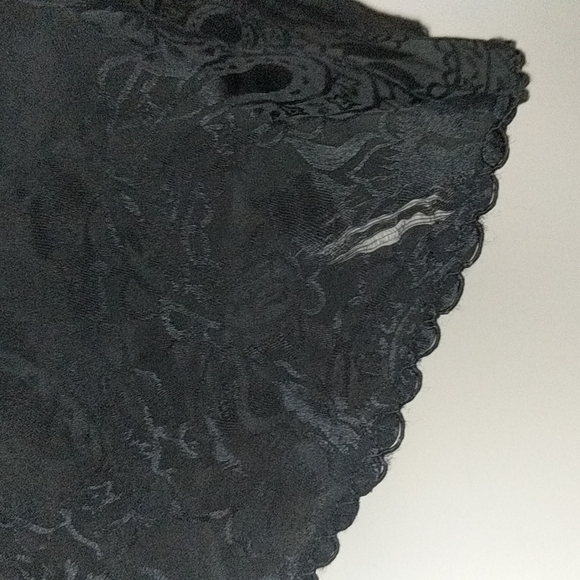 Linda Bis Vintage Black Satin Slip Dress - Picture 5 of 5